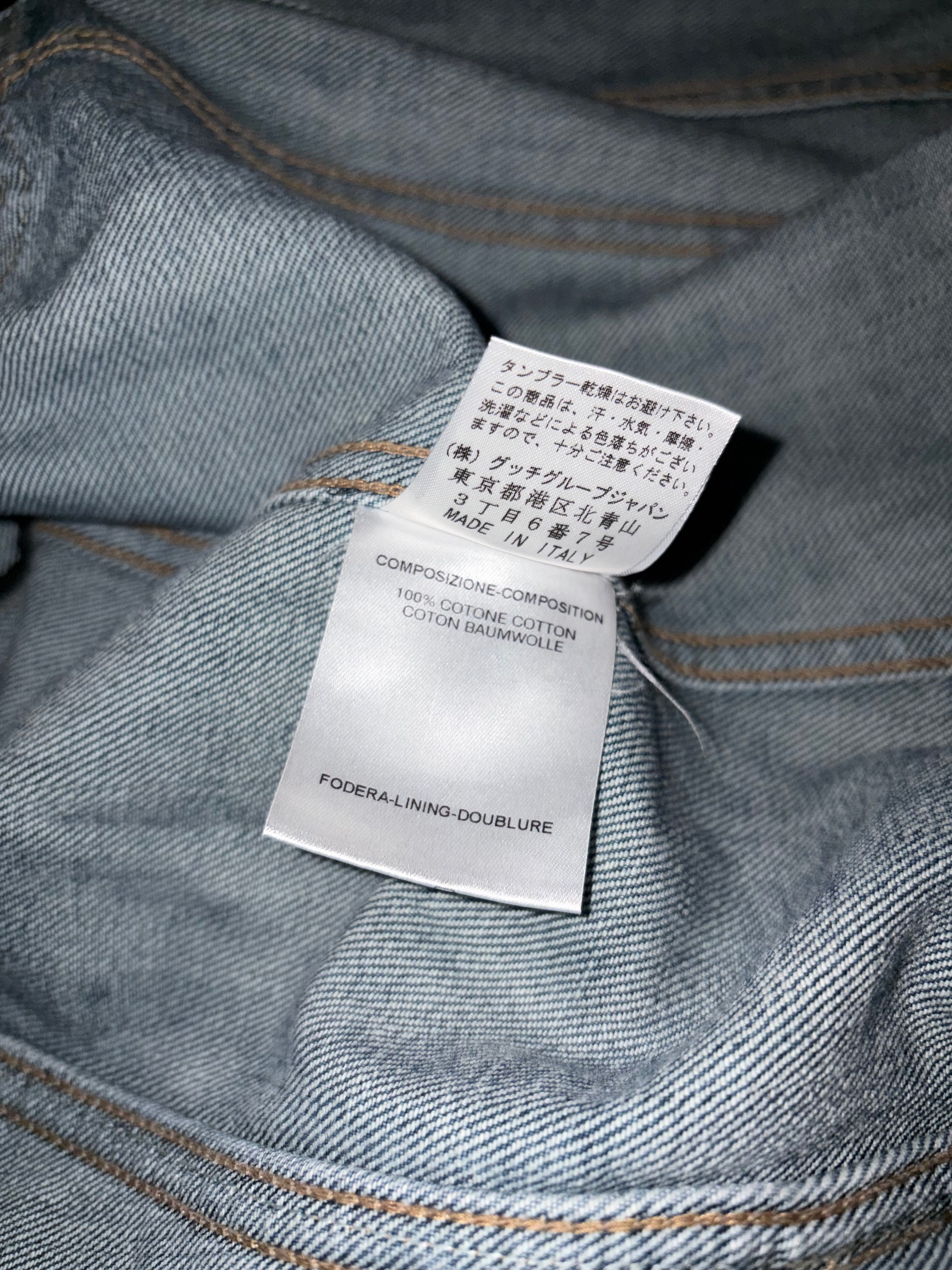 GUCCI BAMBOO BELT DENIM JACKET