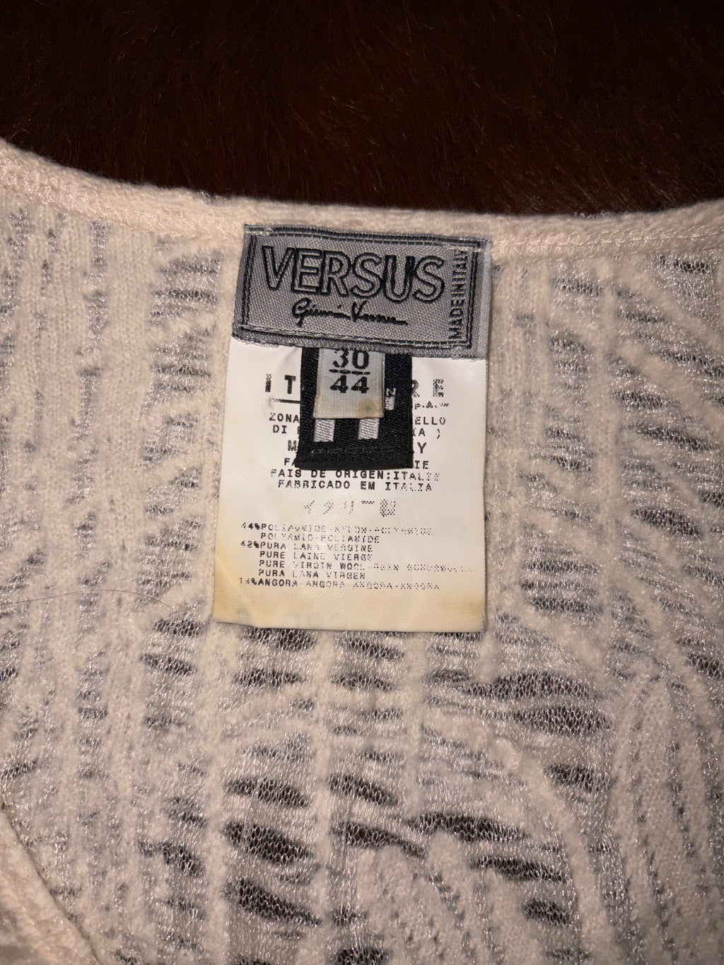 GIANNI VERSACE LONG SLEEVE RIPPED TOP