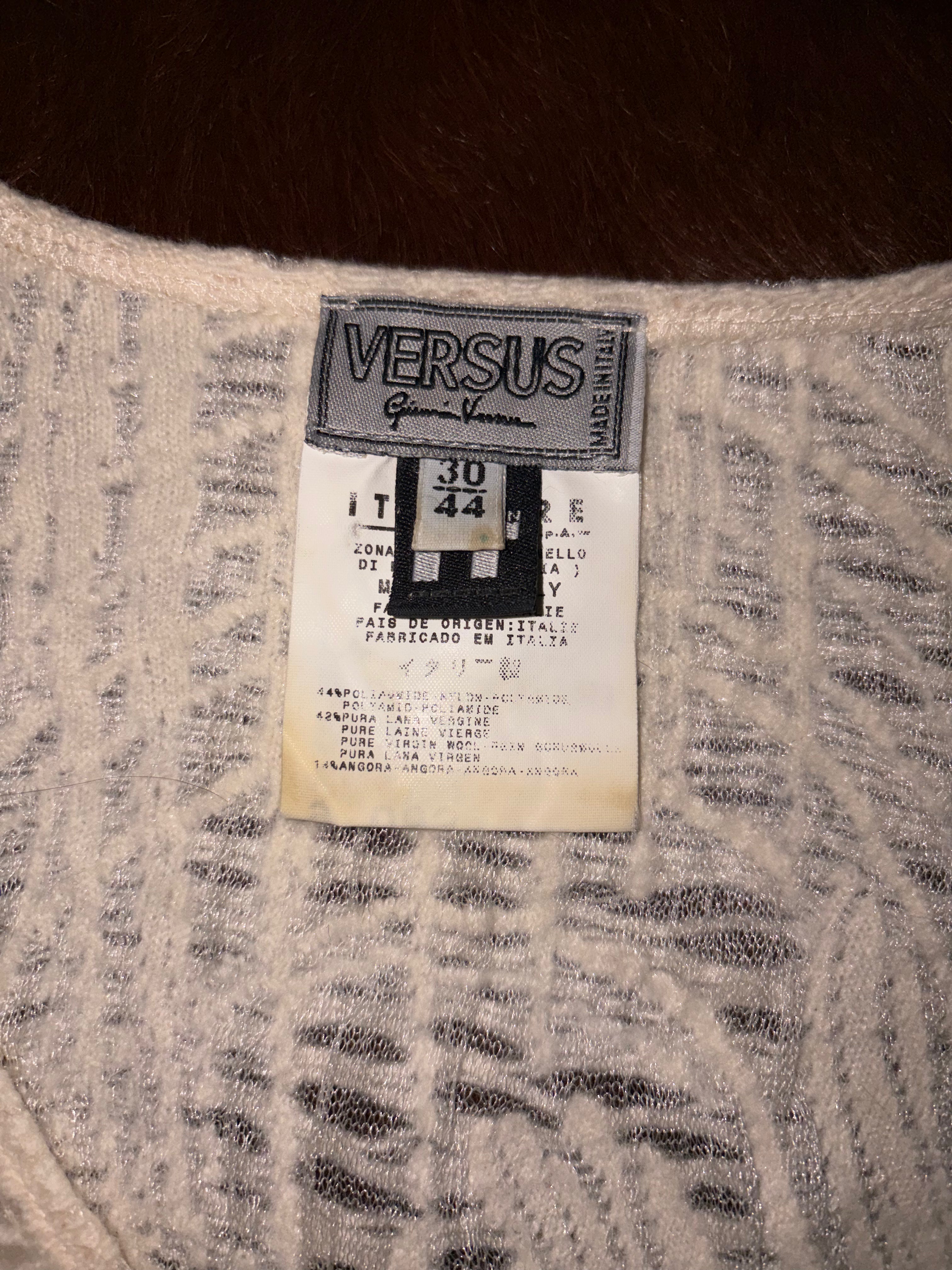 GIANNI VERSACE LONG SLEEVE RIPPED TOP