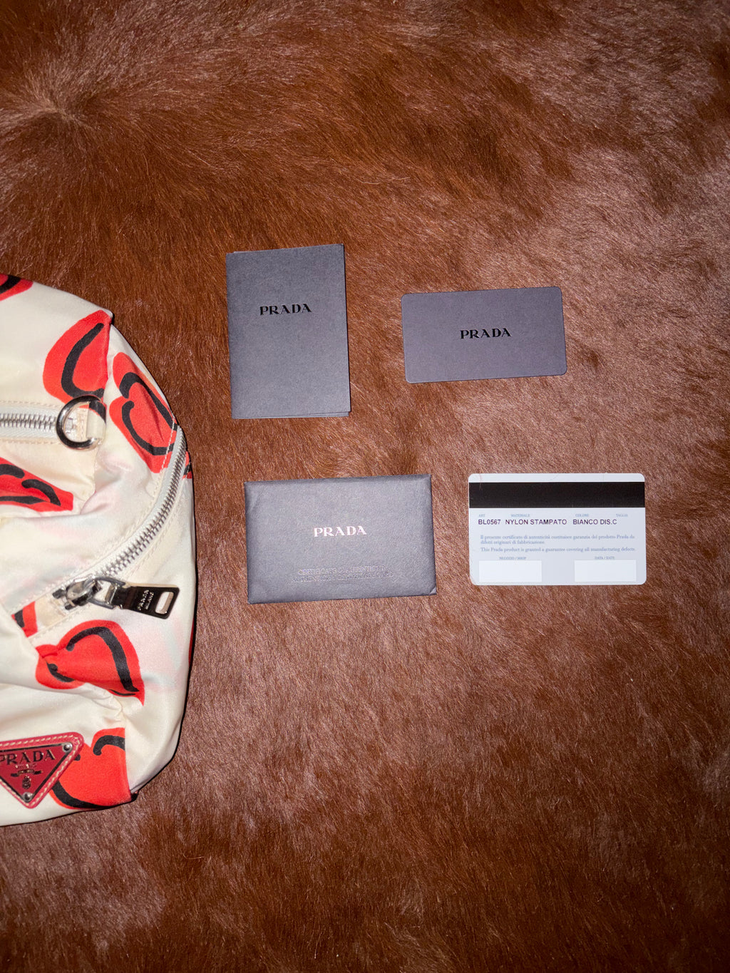 LIMITED EDITION 'I LOVE PRADA' NYLON DUFFEL BAG