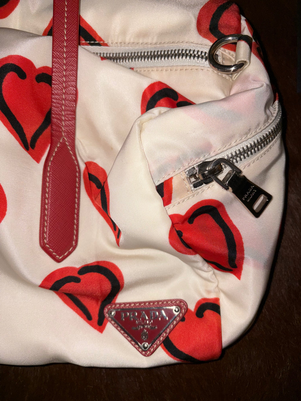 LIMITED EDITION 'I LOVE PRADA' NYLON DUFFEL BAG