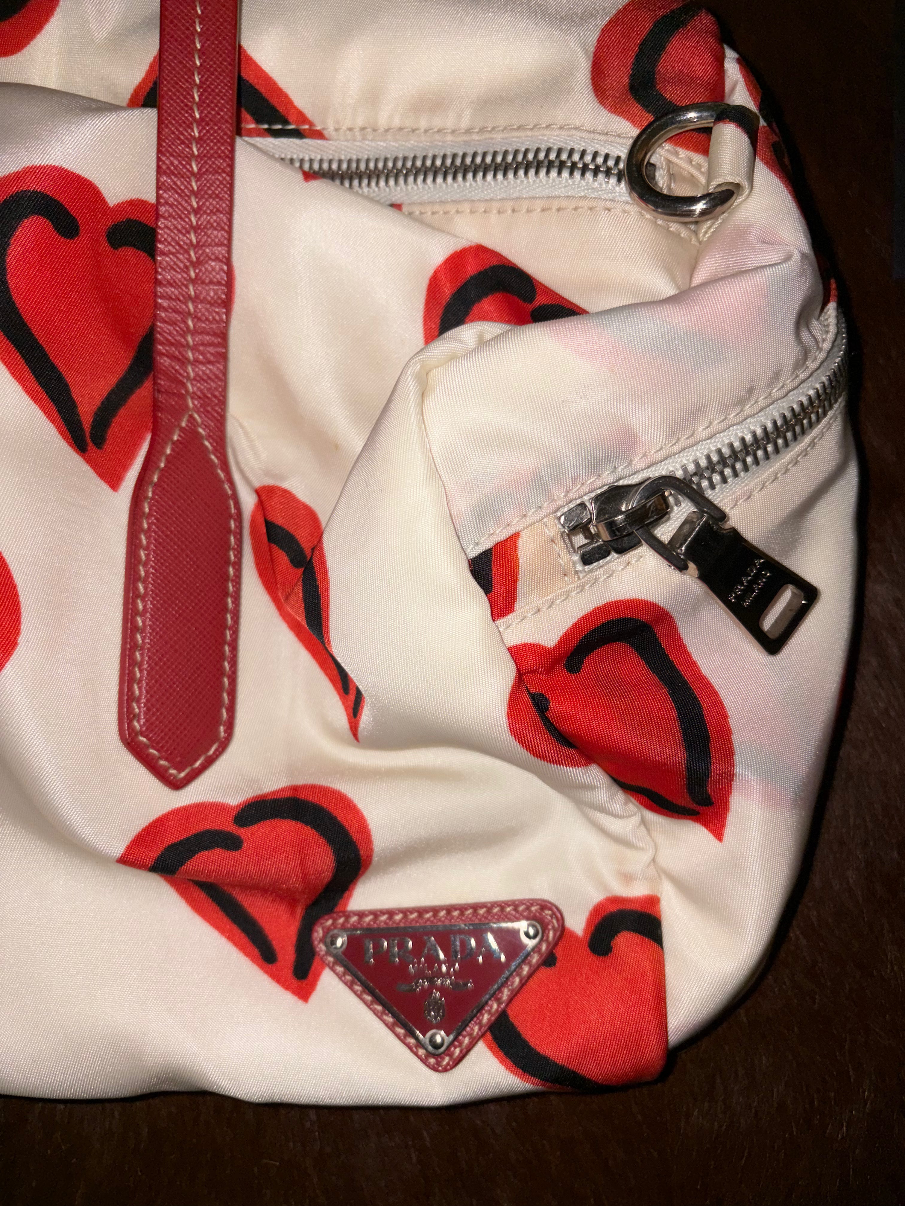 LIMITED EDITION 'I LOVE PRADA' NYLON DUFFEL BAG