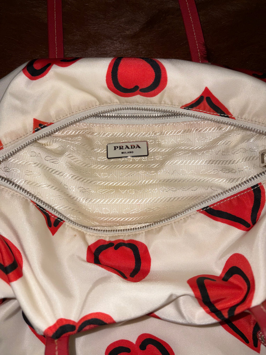 LIMITED EDITION 'I LOVE PRADA' NYLON DUFFEL BAG