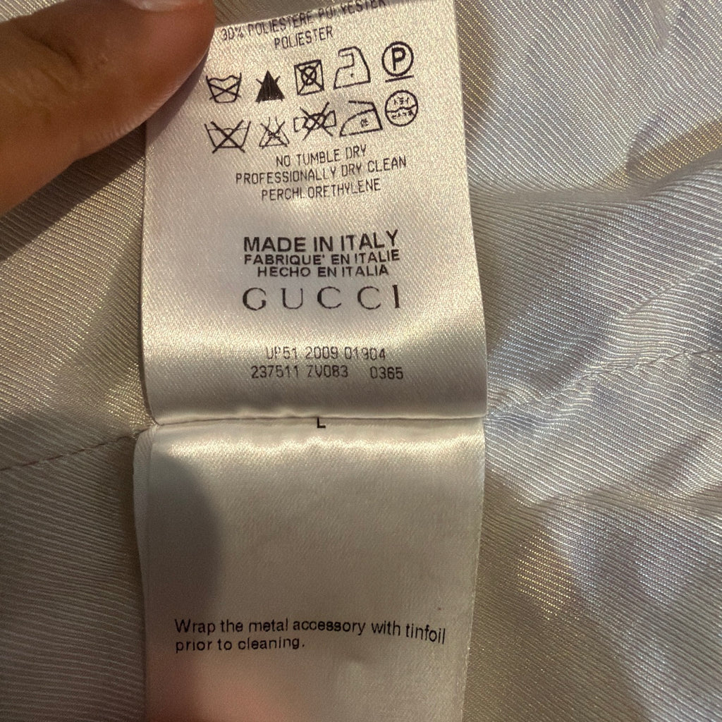 GUCCI BEIGE SKIRT WITH METAL LOGO
