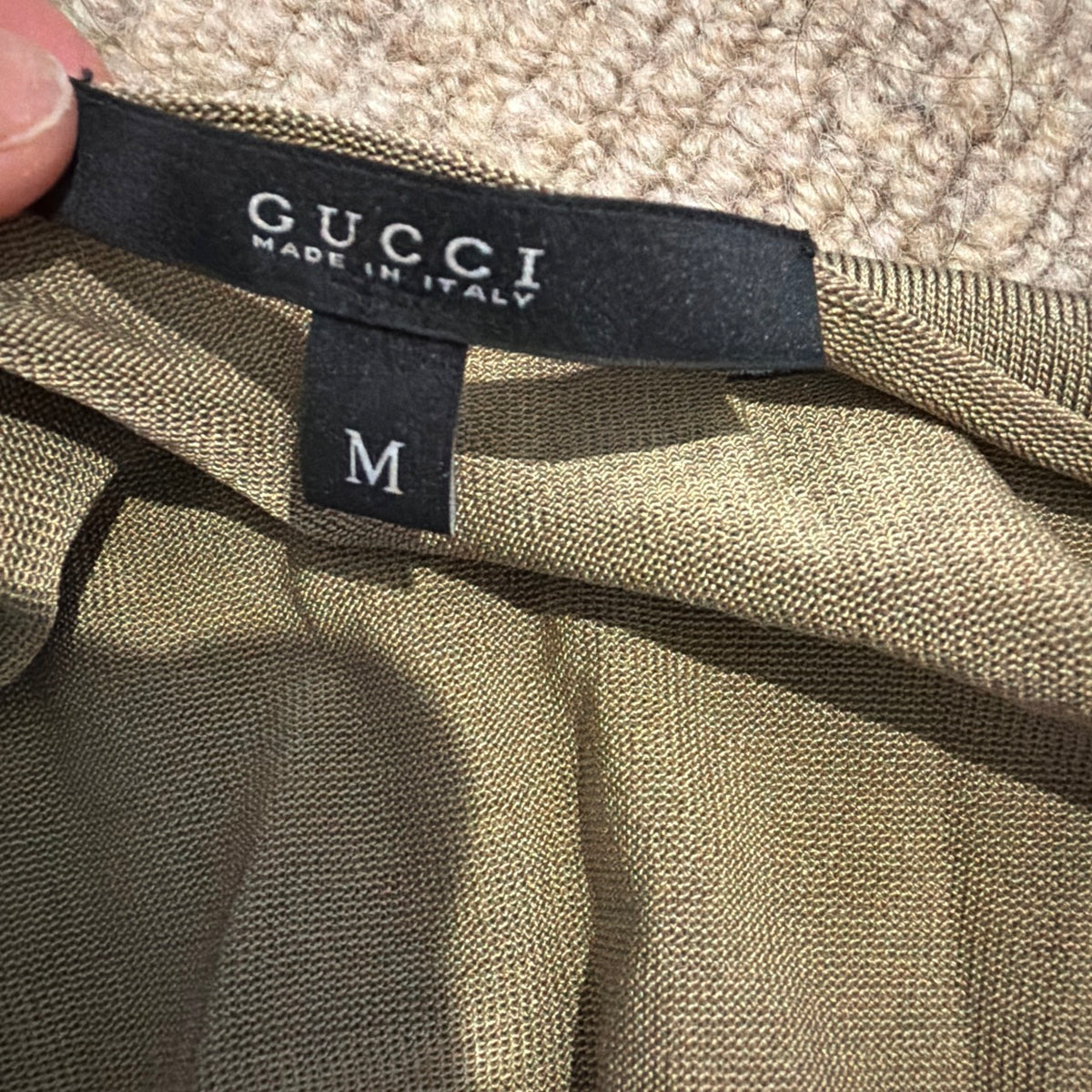 RARE GUCCI LONG SLEEVE KNOT TOP