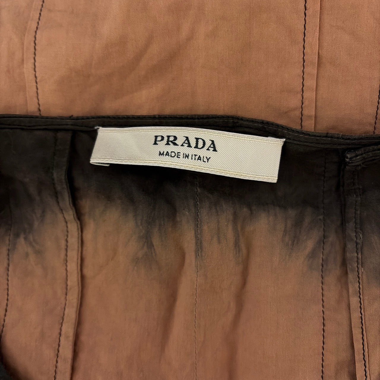PRADA SPRING 2004 BEIGE TIE DYE TOP