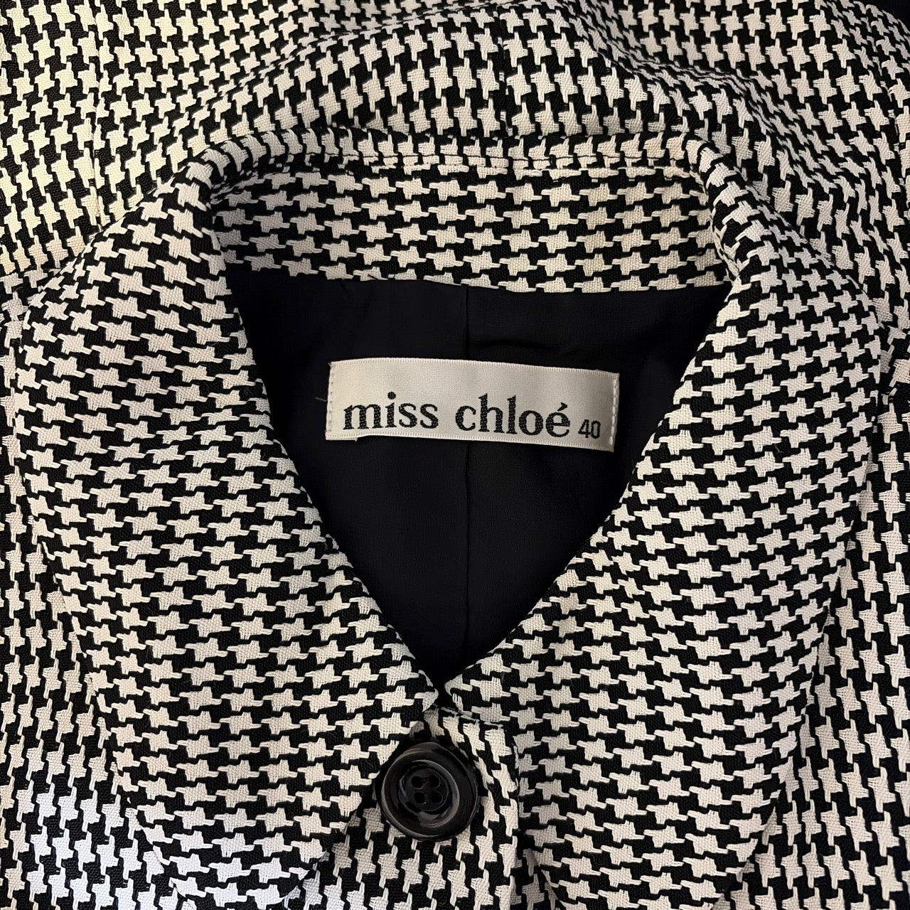 Miss Chloé Houndstooth Cropped Jacket