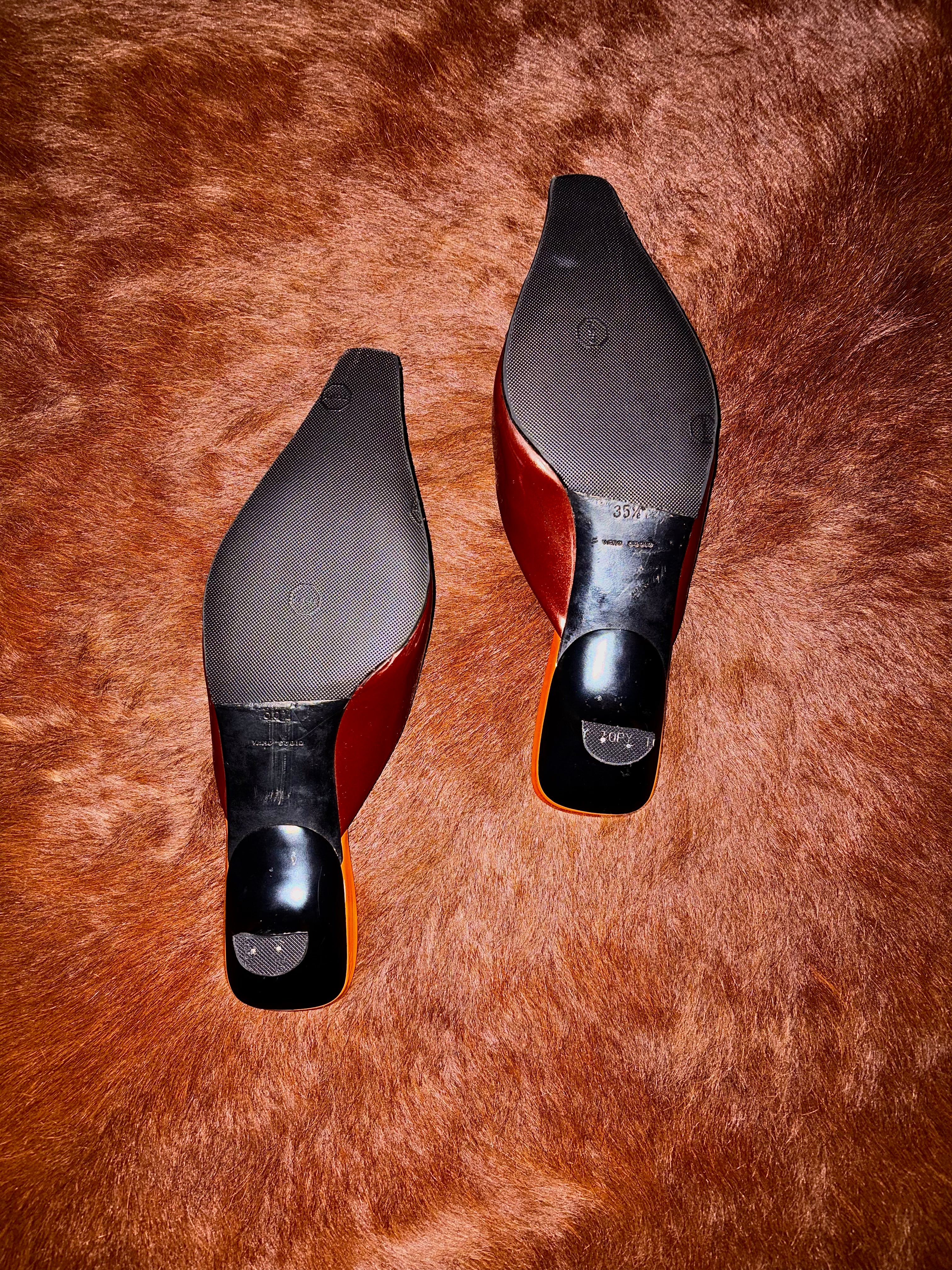 PRADA S/S 2000 HEART MULES (SIZE 36)