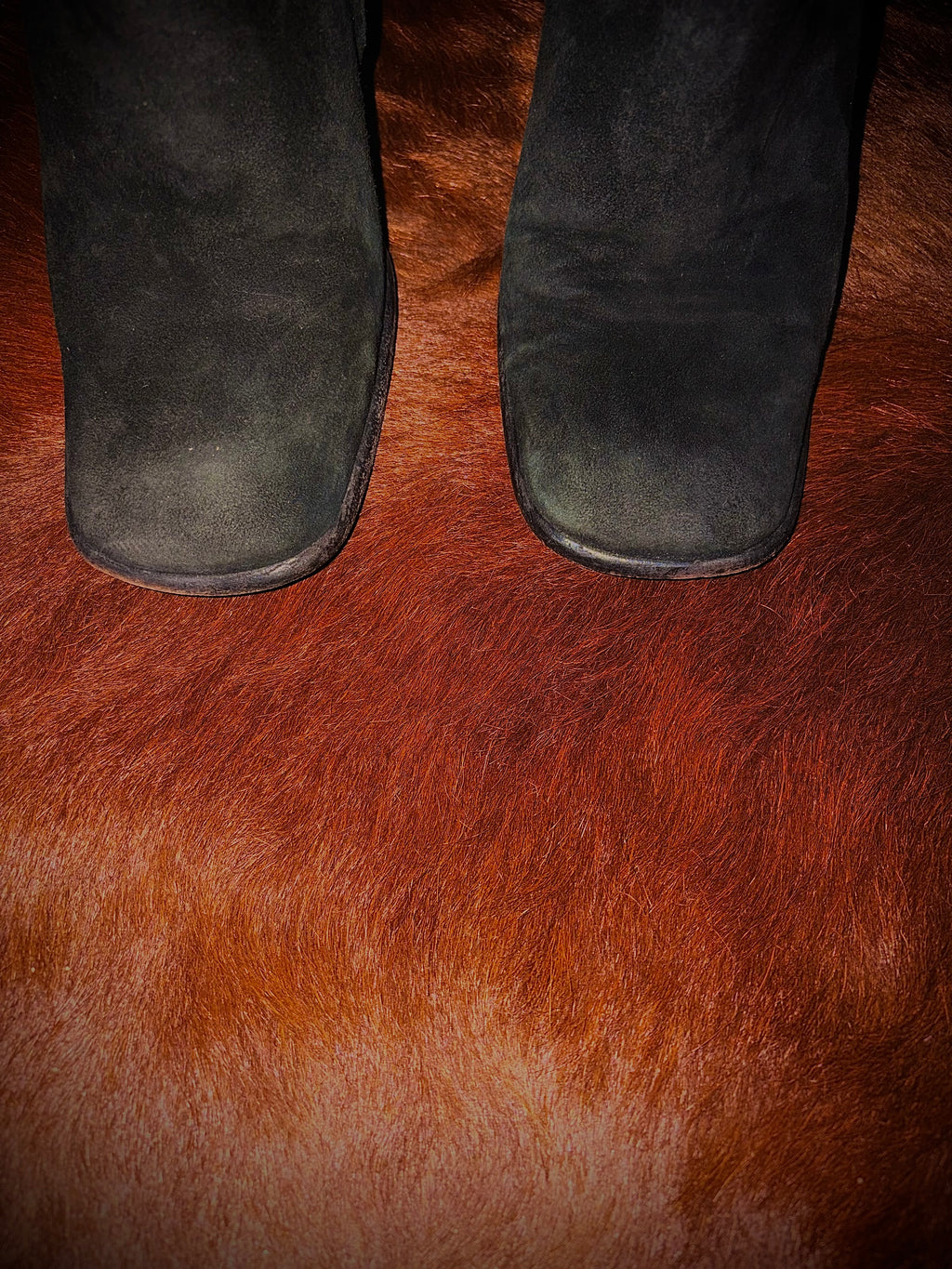 GUCCI SUEDE METAL PLATE BOOTS (SIZE 36)