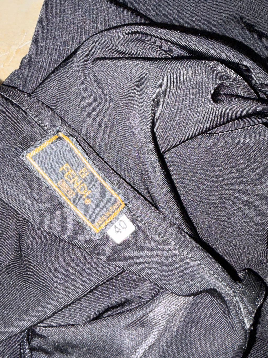 FENDI BY KARL LAGERFELD  S/S 1997 BLACK LYCRA DRESS