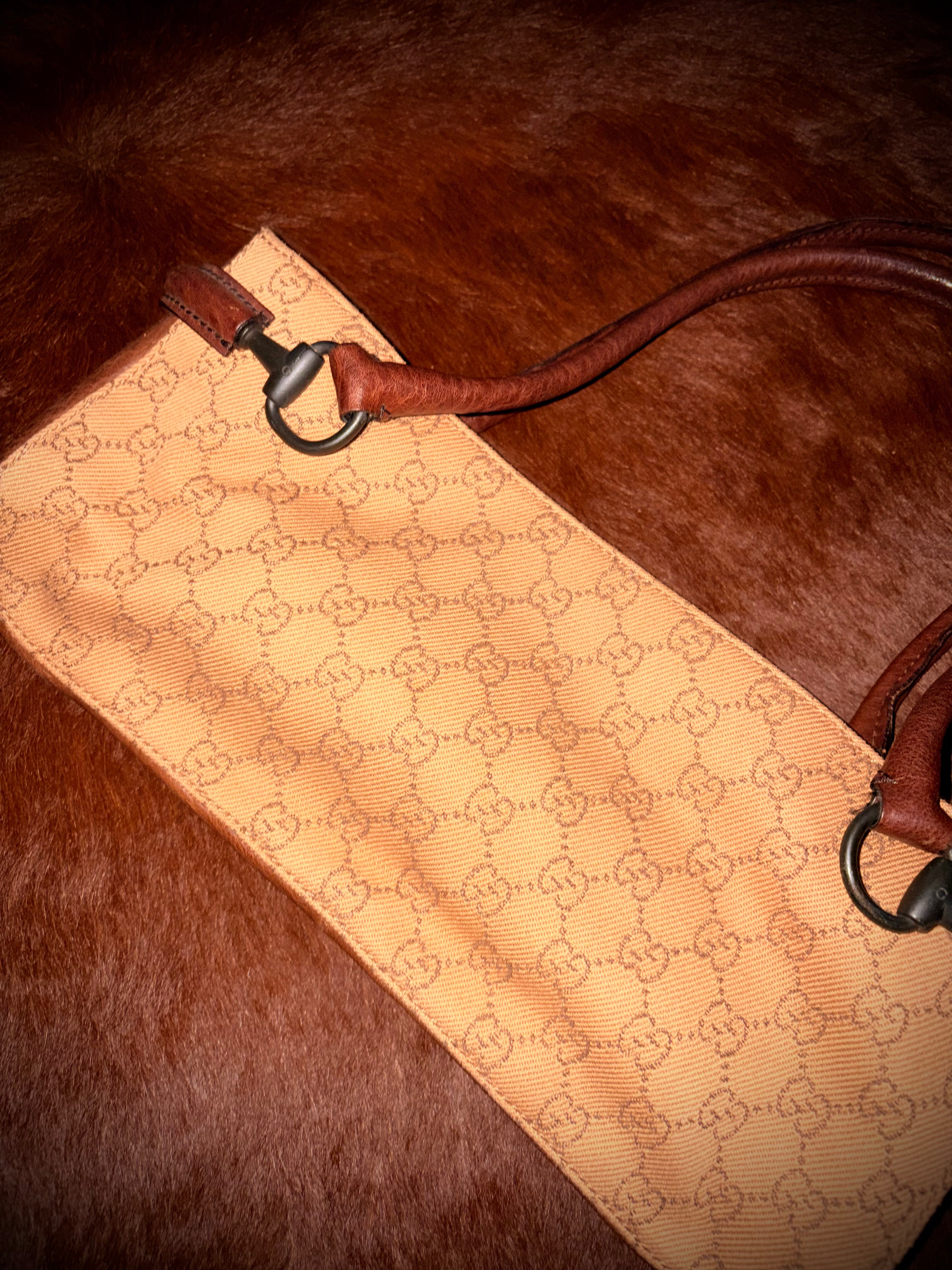 GUCCI BY TOM FORD BROWN MONOGRAM SHOULDER BAG