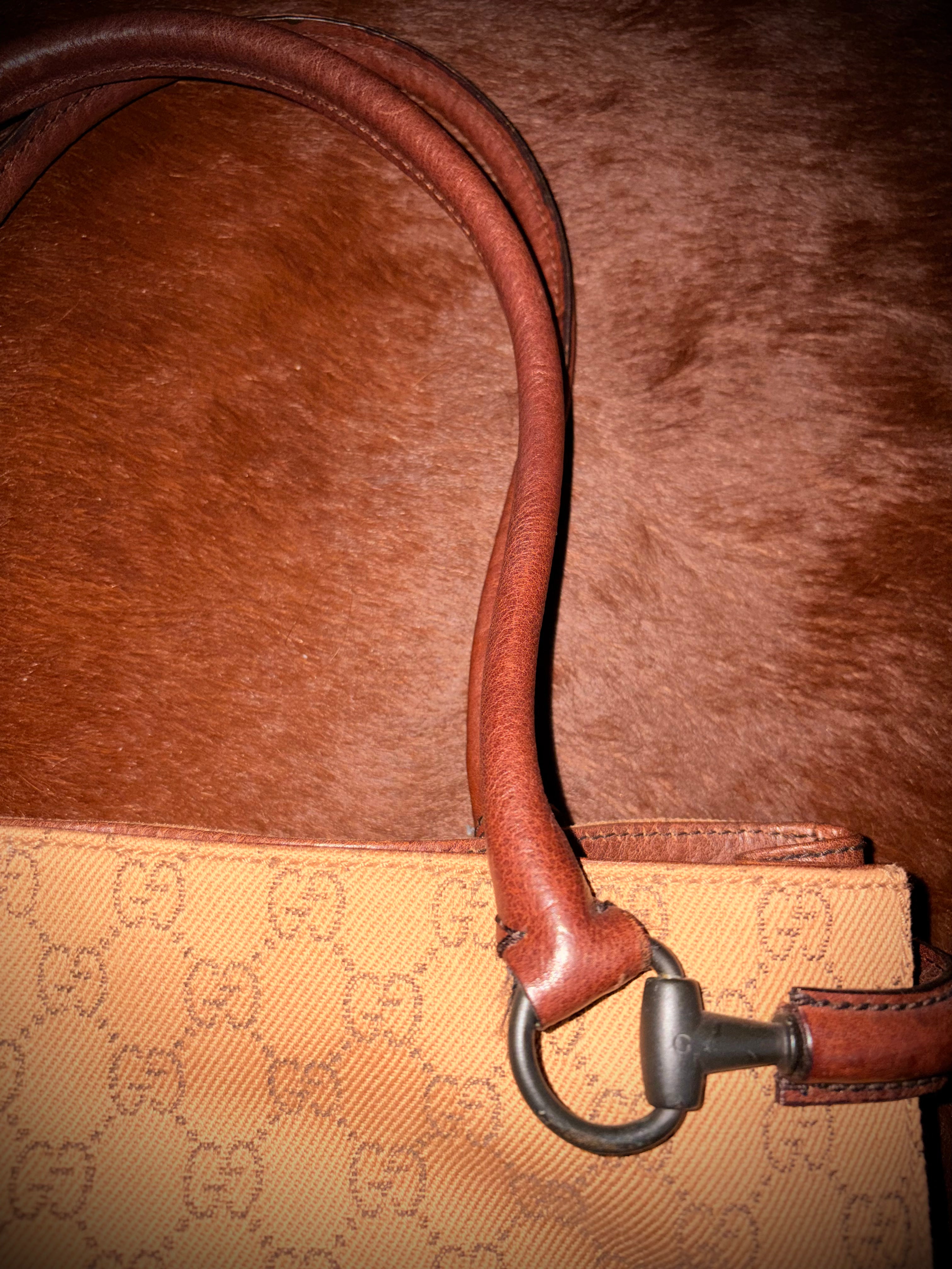 GUCCI BY TOM FORD BROWN MONOGRAM SHOULDER BAG