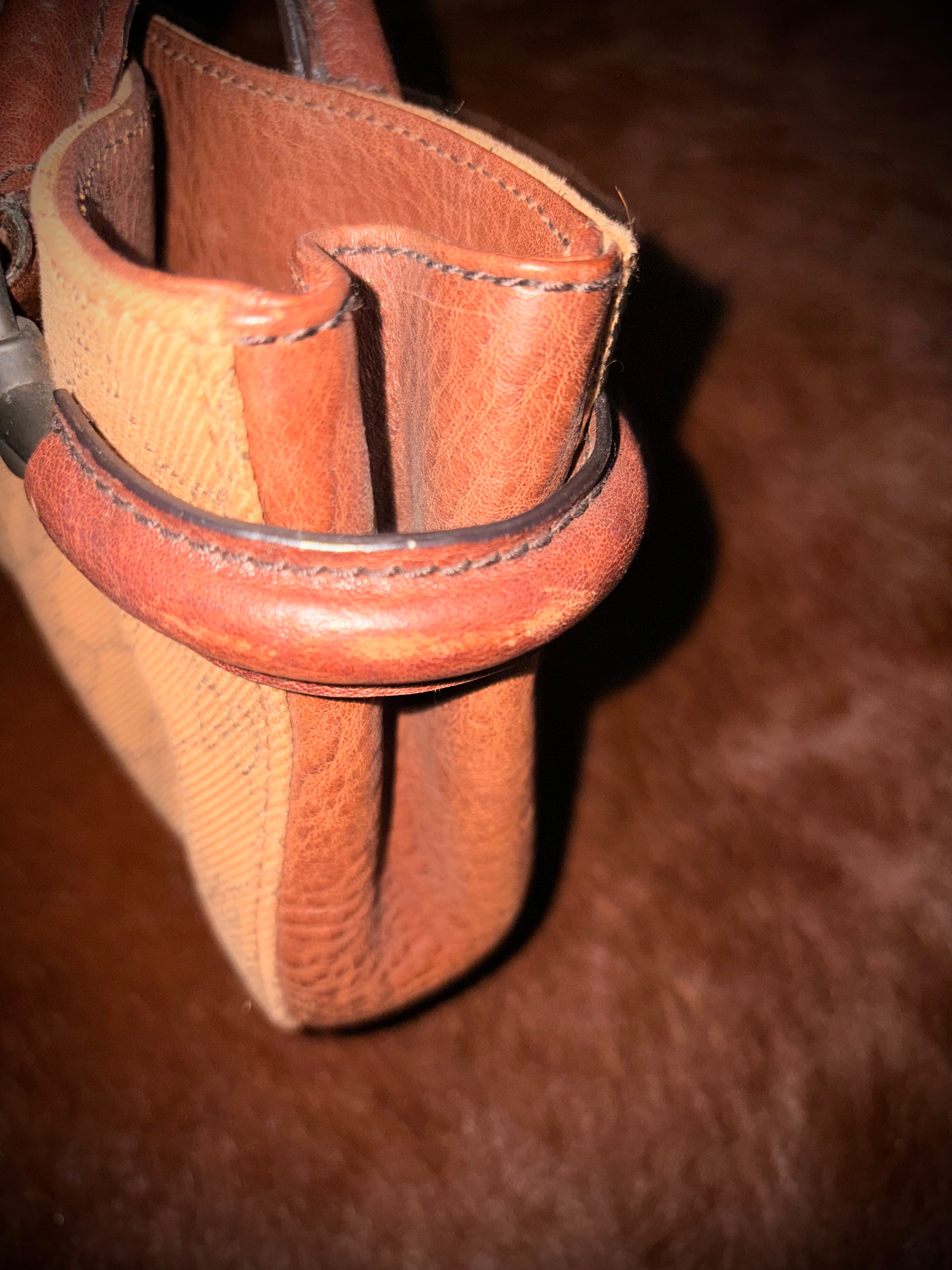 GUCCI BY TOM FORD BROWN MONOGRAM SHOULDER BAG