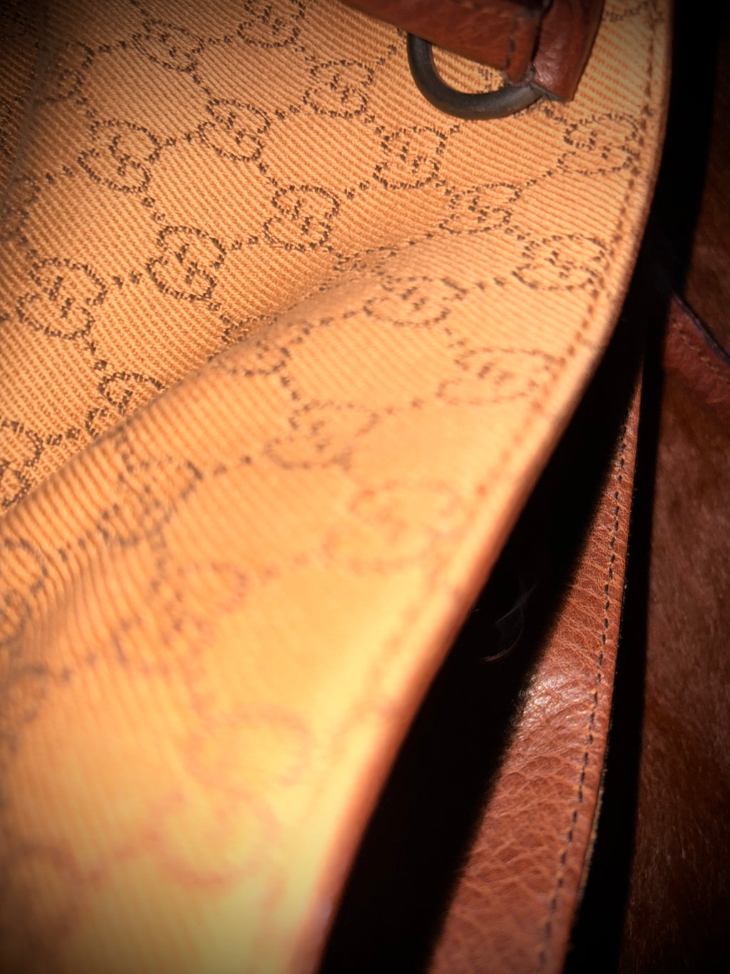 GUCCI BY TOM FORD BROWN MONOGRAM SHOULDER BAG