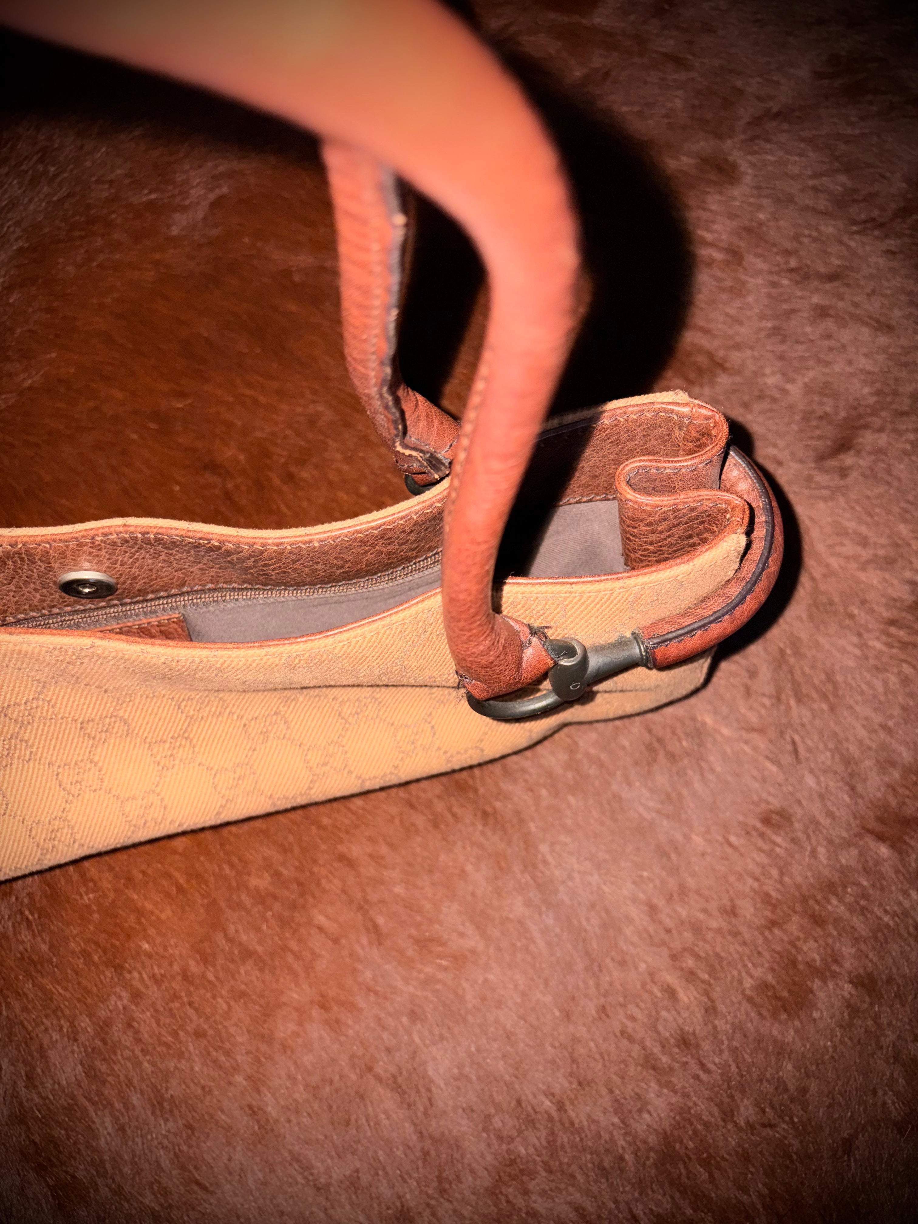 GUCCI BY TOM FORD BROWN MONOGRAM SHOULDER BAG