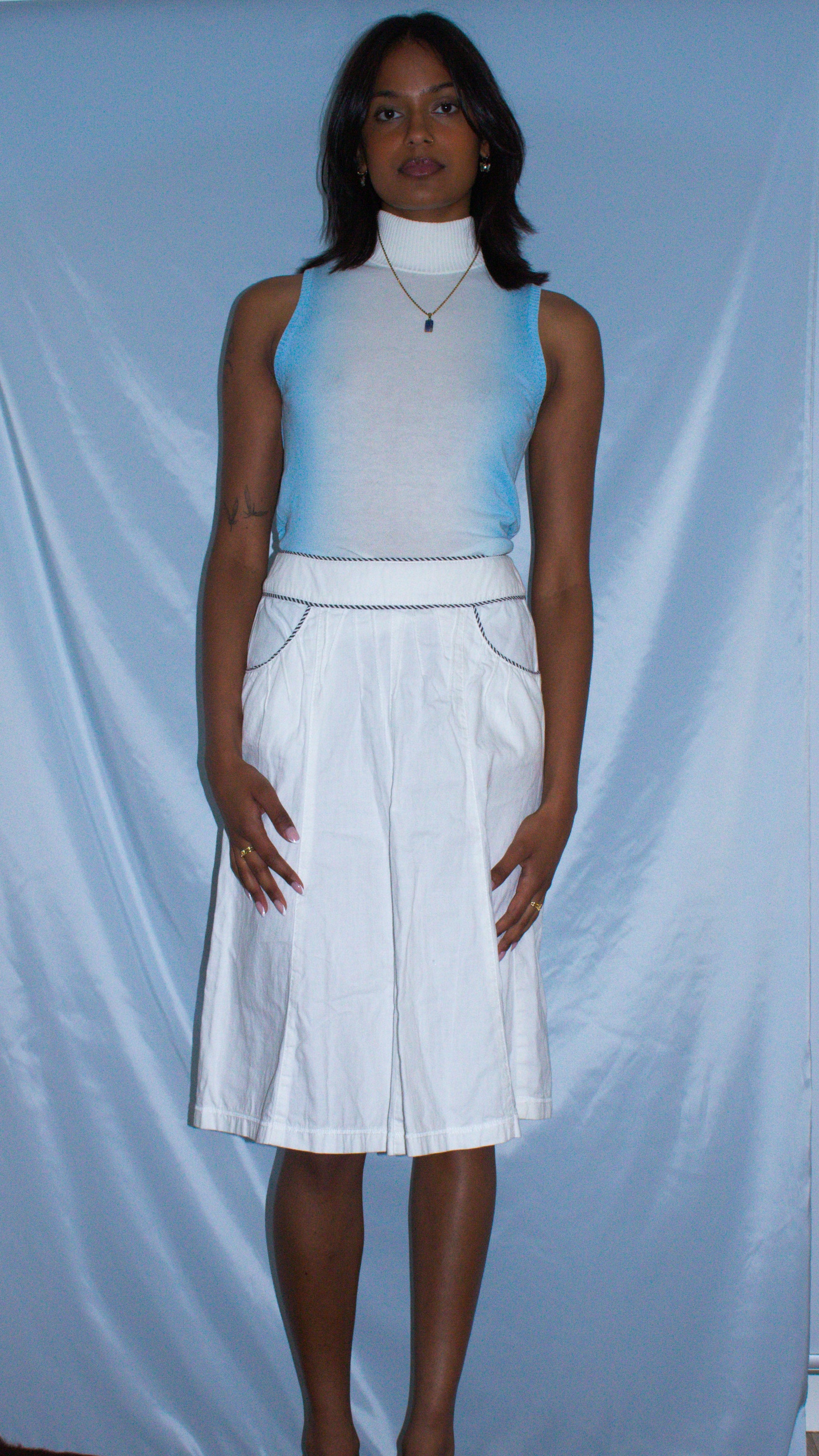 SONIA RYKIEL WHITE MIDI SKIRT