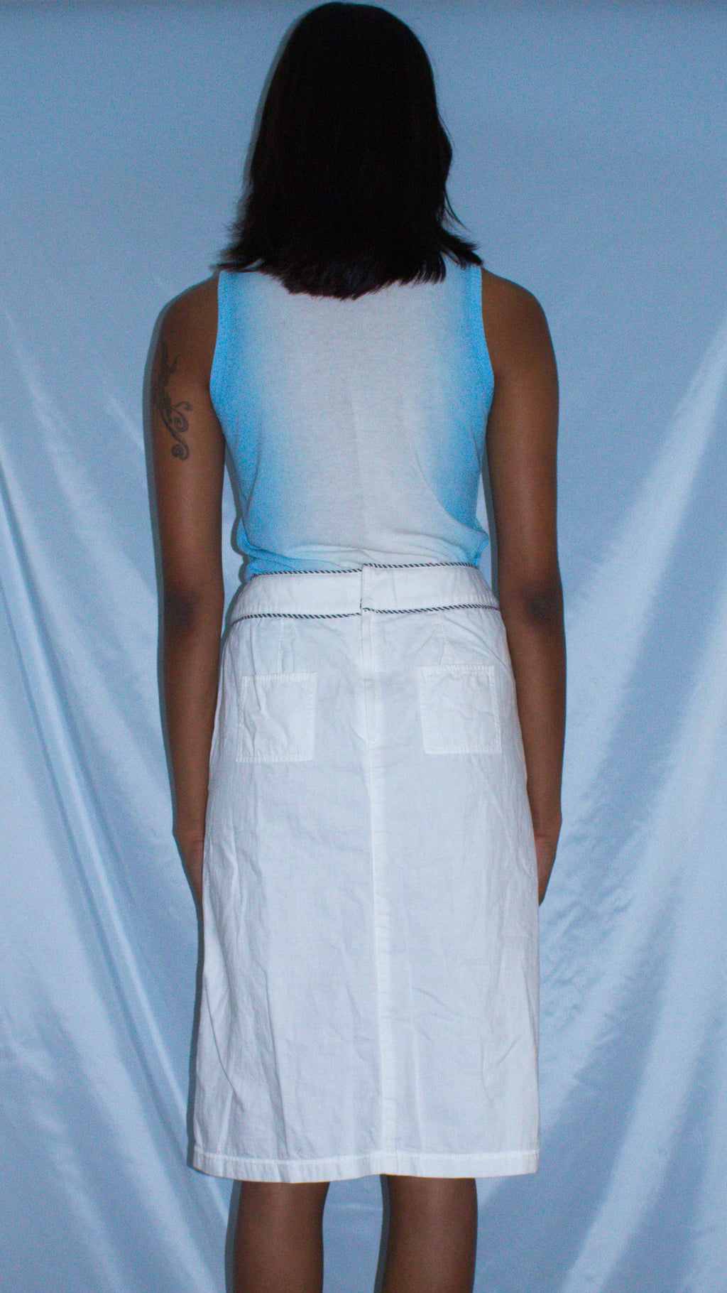 SONIA RYKIEL WHITE MIDI SKIRT
