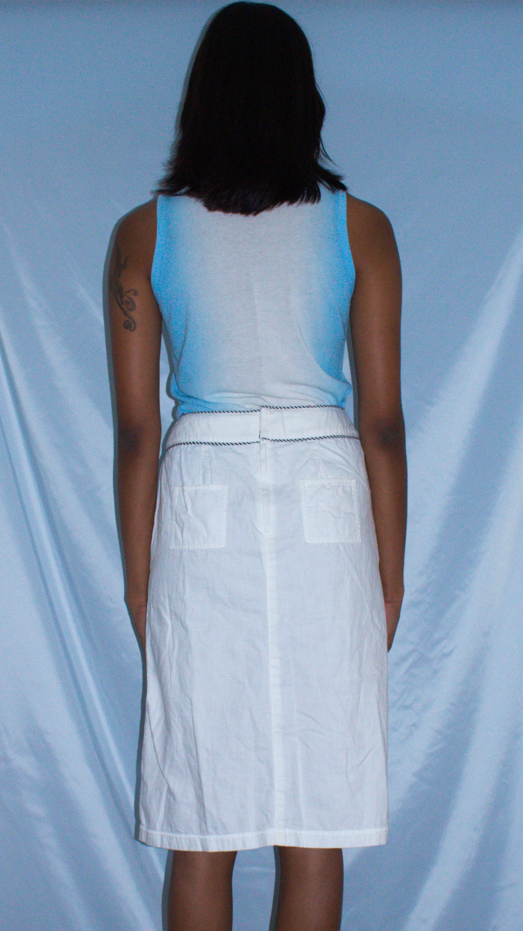 SONIA RYKIEL WHITE MIDI SKIRT