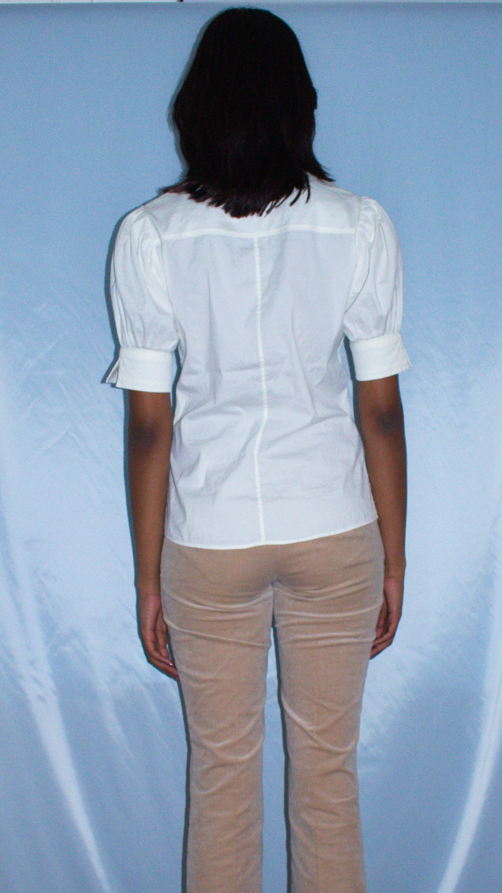 GUCCI WHITE SHIRT WITH BAMBOO TIES