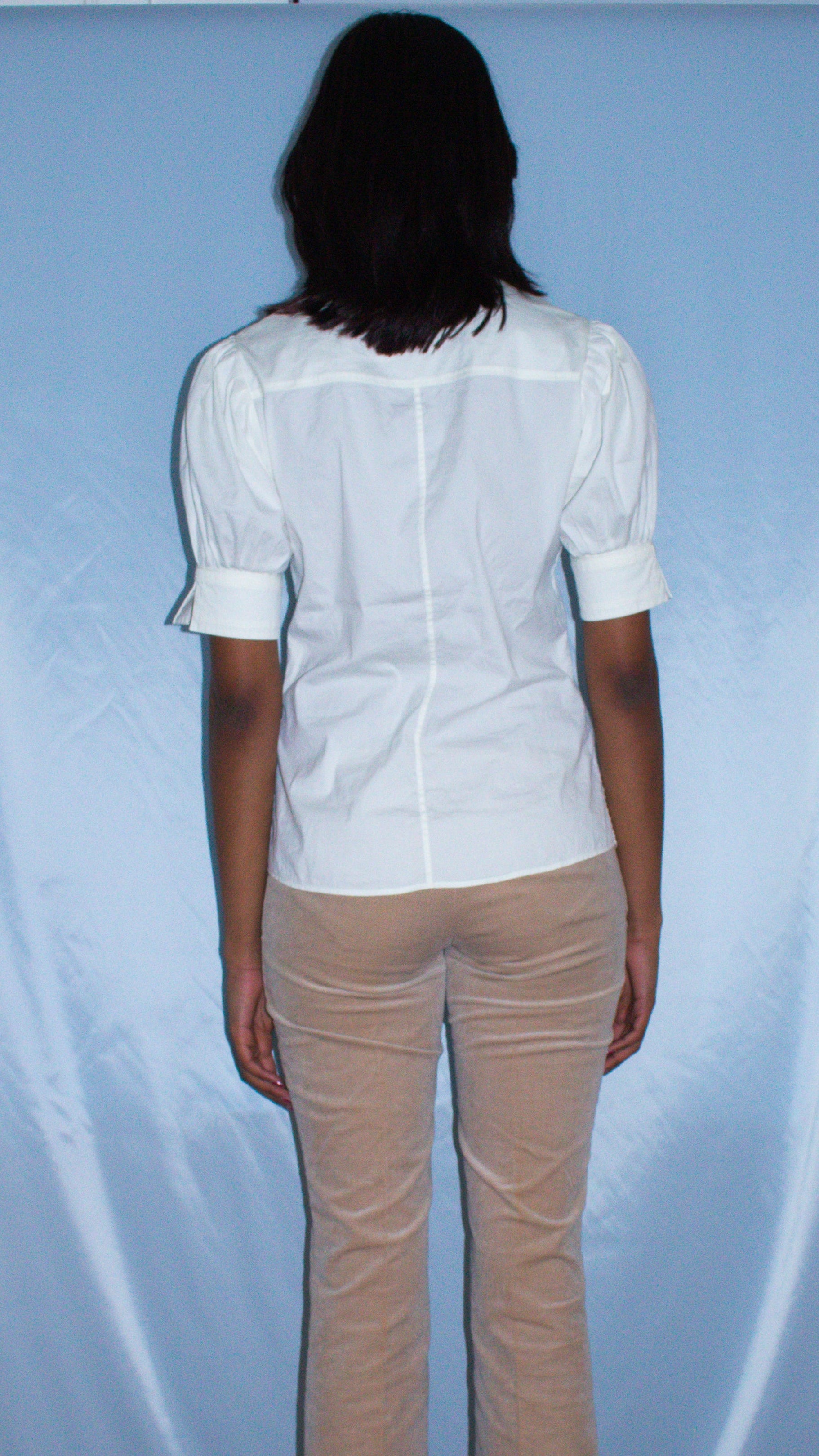 GUCCI WHITE SHIRT WITH BAMBOO TIES