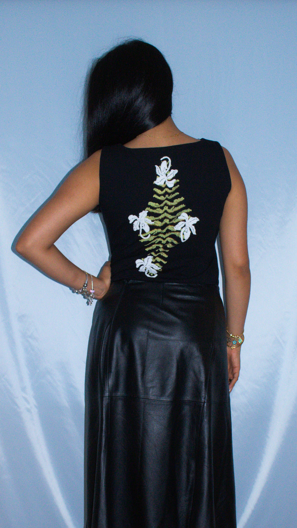 FENDI BY KARL LAGERFELD BEADED TOP CIRCA 2004