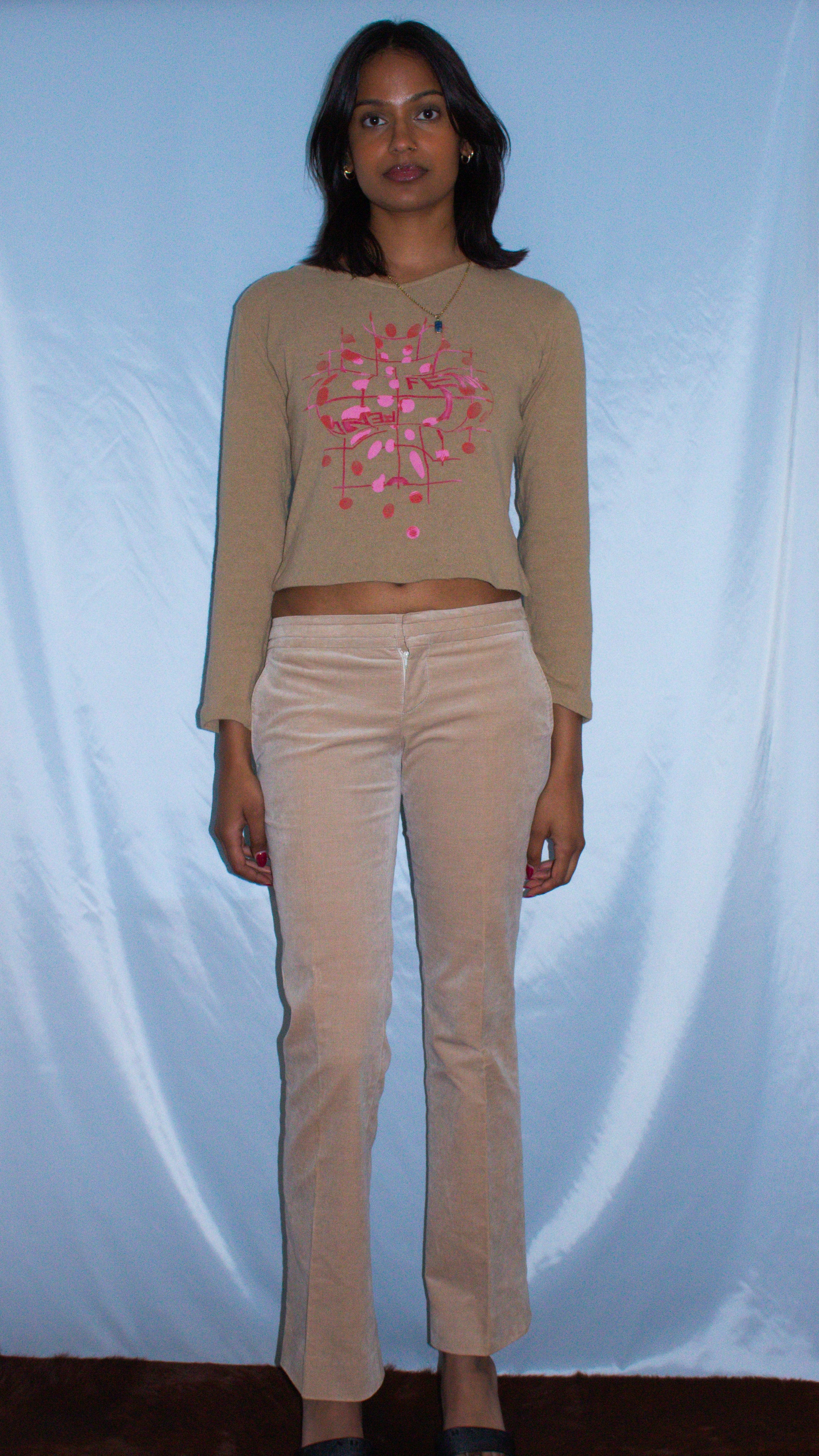 FENDI BEIGE KALEIDOSCOPE PRINT SWEATER