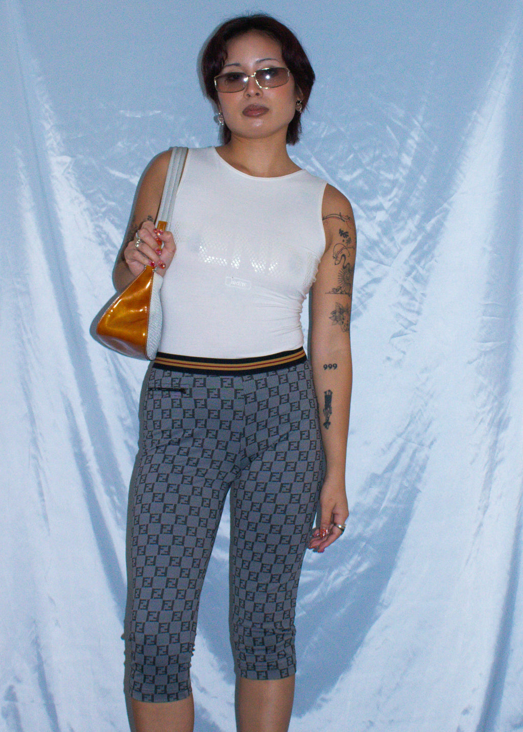 FENDI MONOGRAM CAPRI LEGGINGS