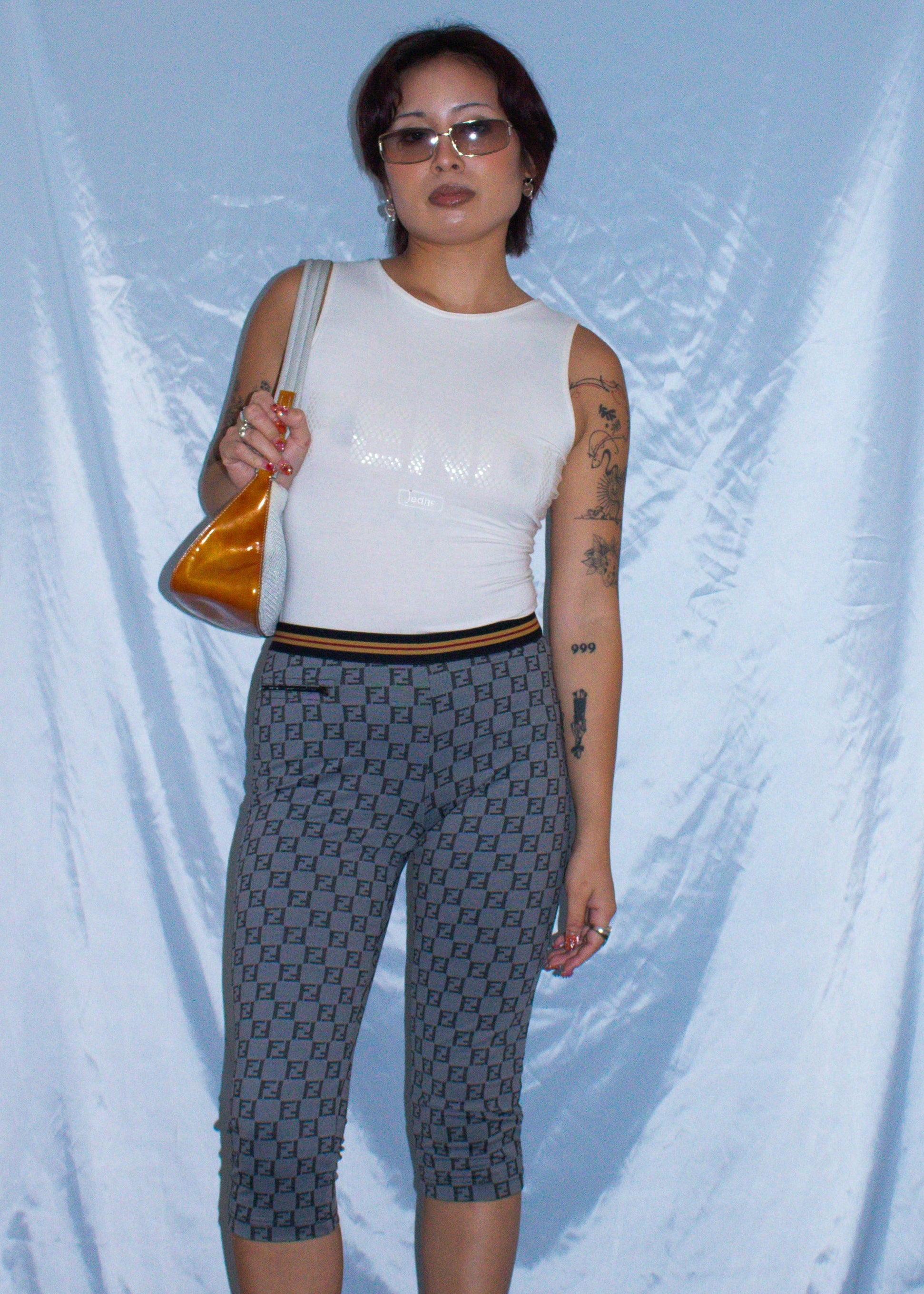 FENDI MONOGRAM CAPRI LEGGINGS