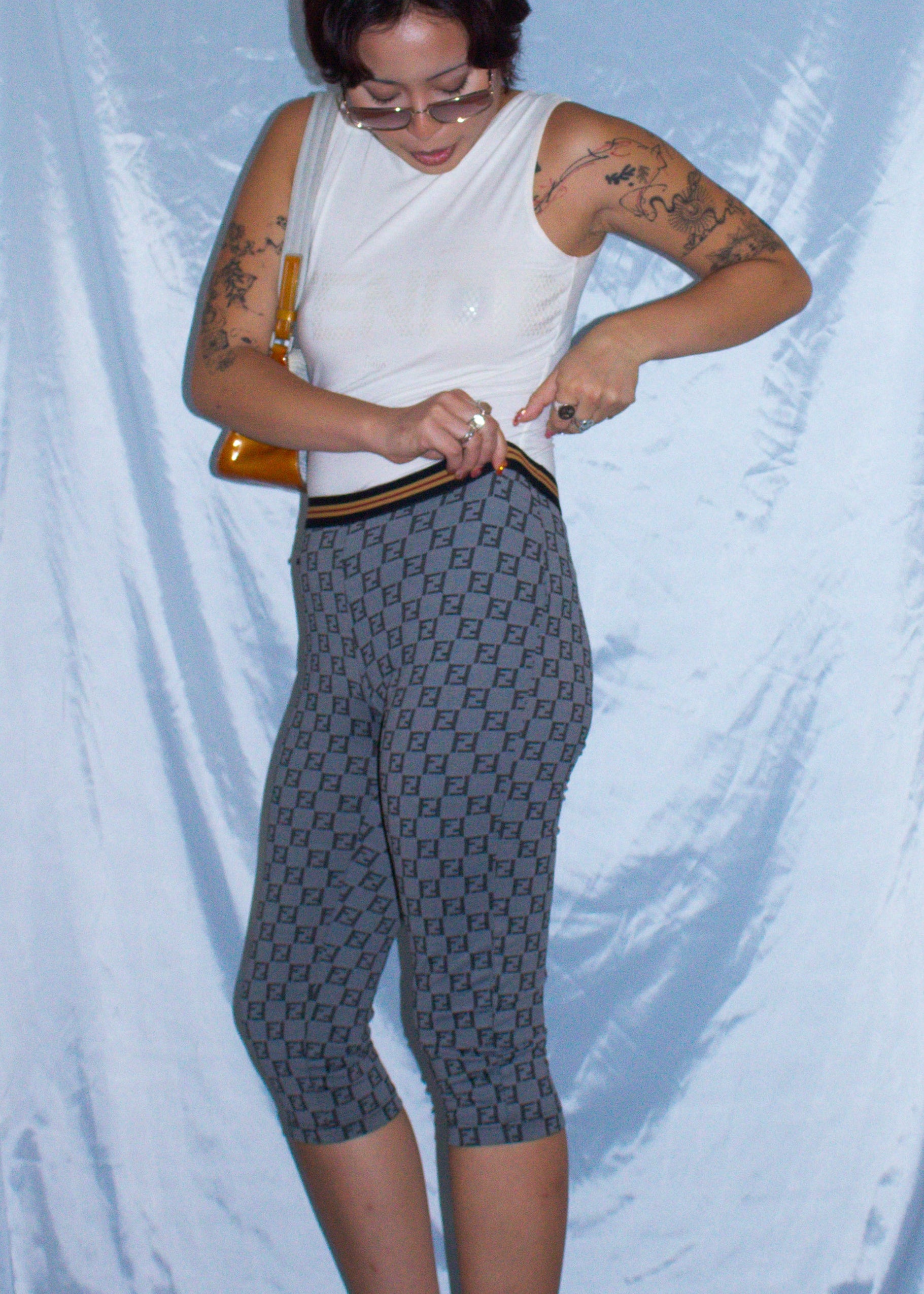 FENDI MONOGRAM CAPRI LEGGINGS