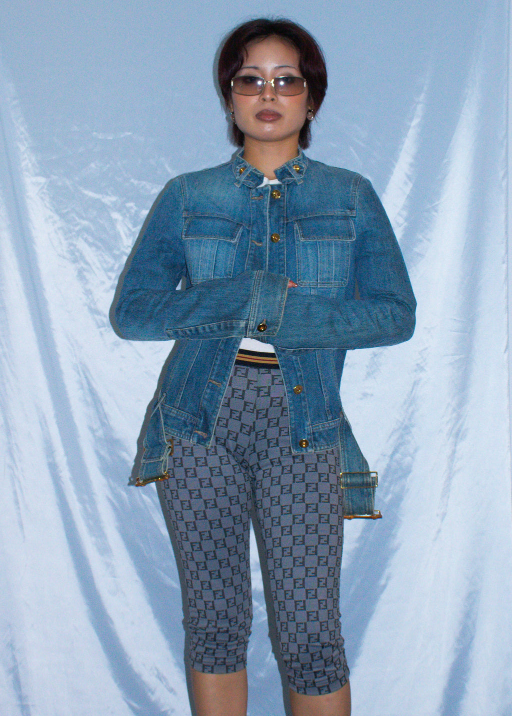 GUCCI BAMBOO BELT DENIM JACKET