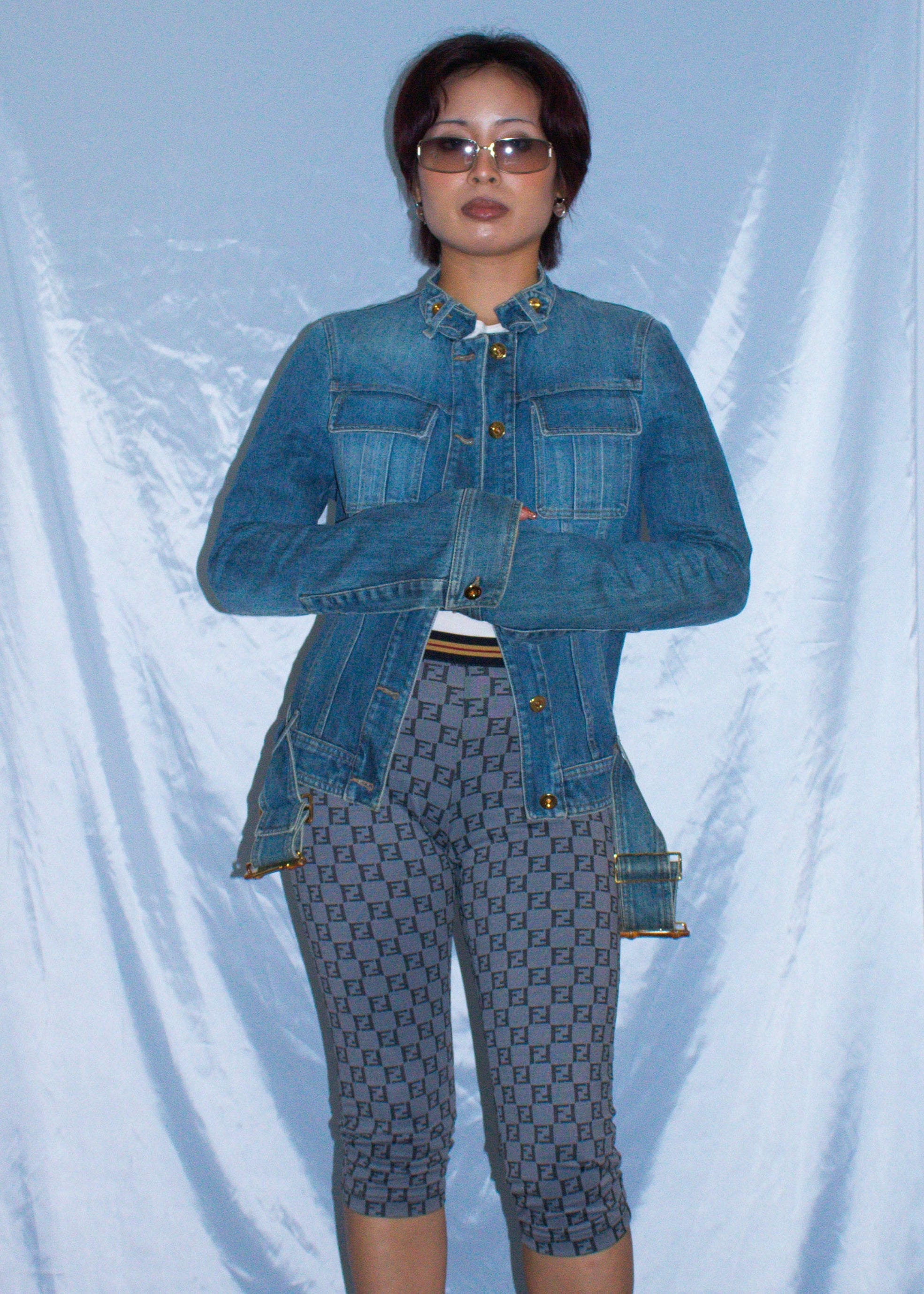 GUCCI BAMBOO BELT DENIM JACKET