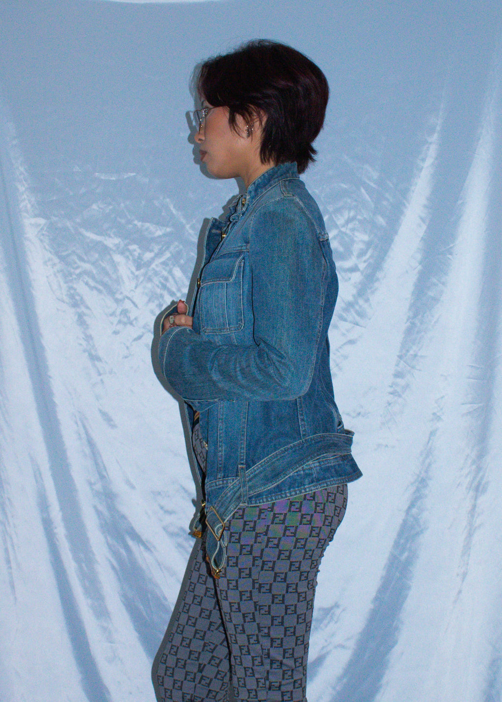GUCCI BAMBOO BELT DENIM JACKET