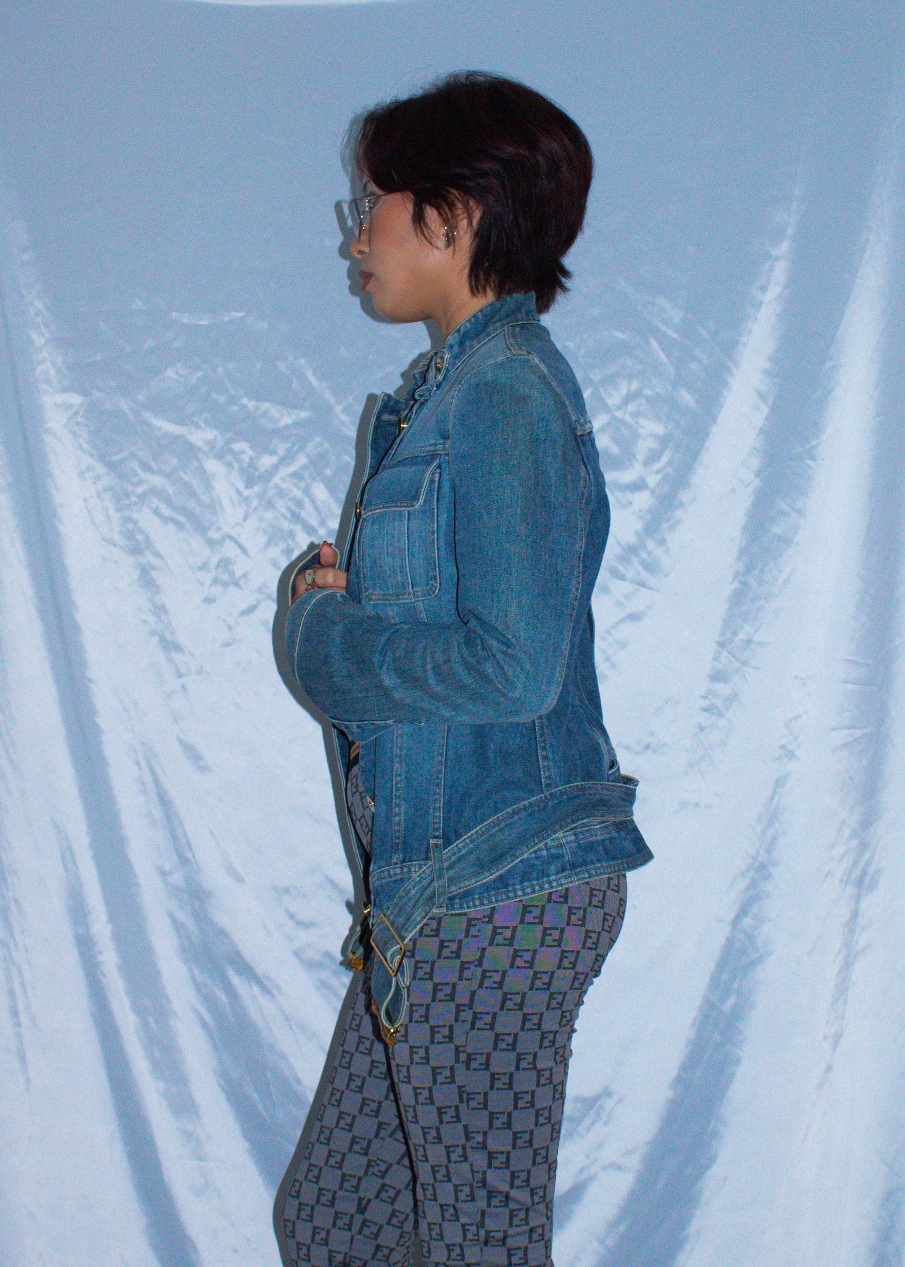 GUCCI BAMBOO BELT DENIM JACKET