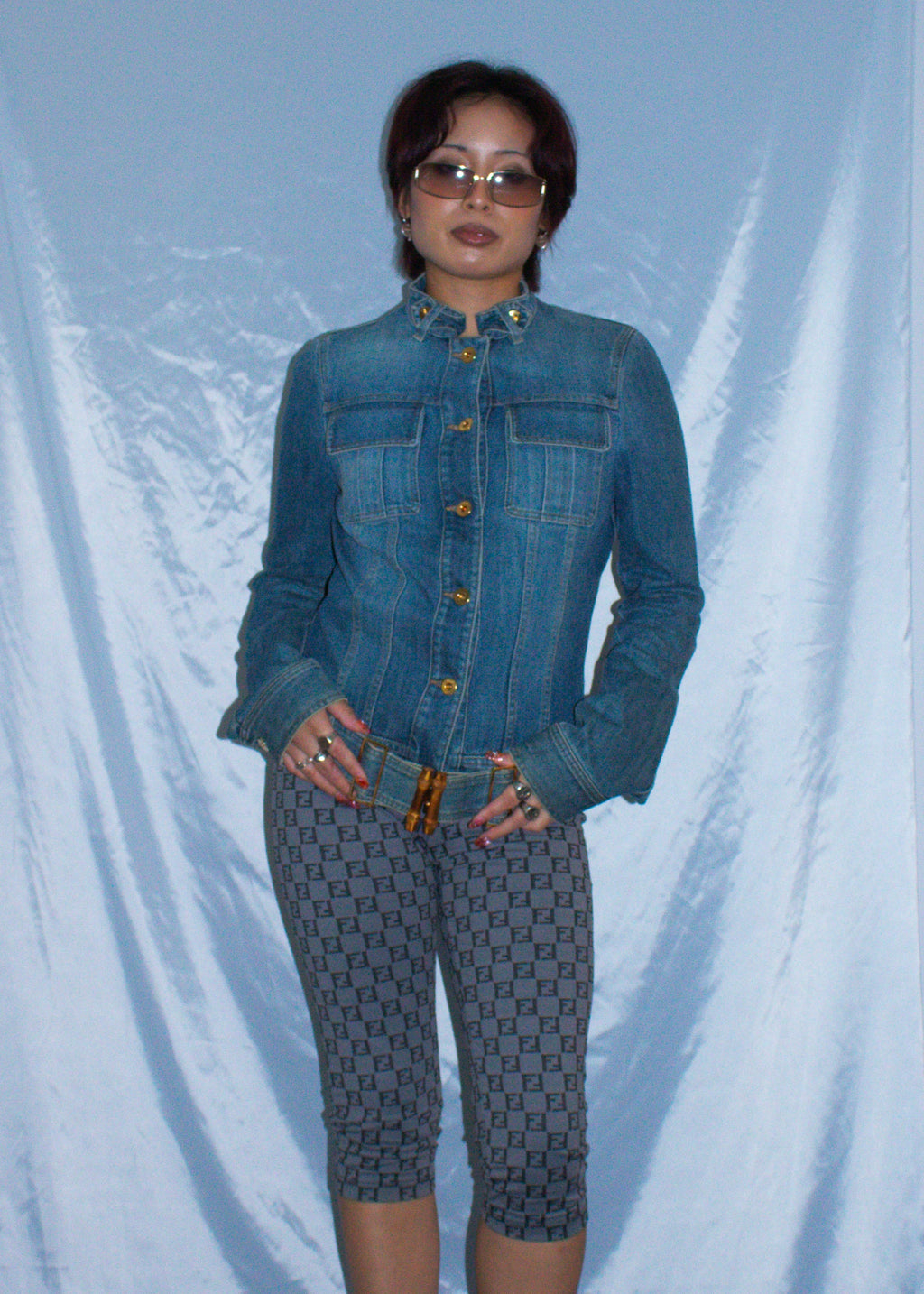 GUCCI BAMBOO BELT DENIM JACKET