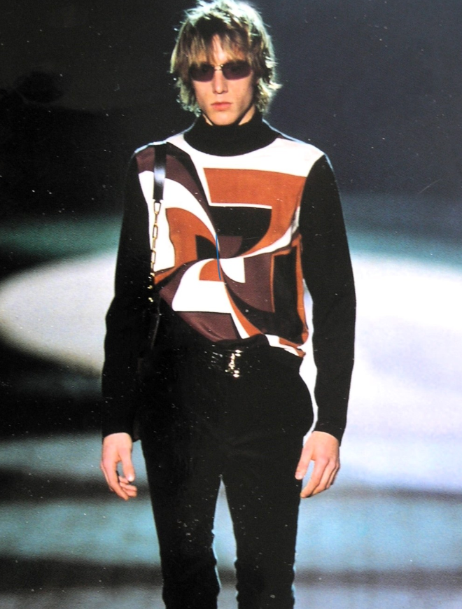 GUCCI TOM FORD F/W 2000 SILK SCARF FRONT JUMPER