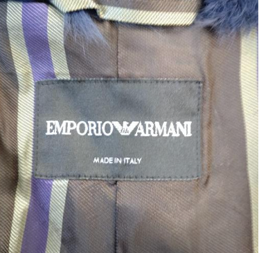 RARE EMPORIO ARMANI PURPLE RABBIT FUR COAT