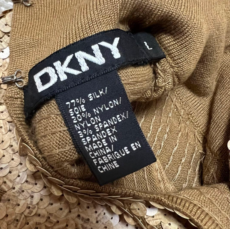 DKNY GOLD SEQUIN TURTLENECK