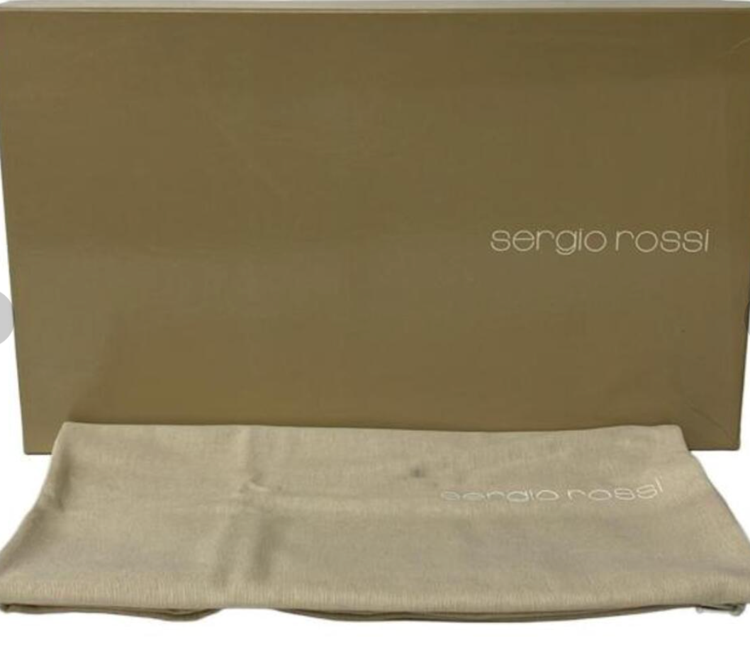 SERGIO ROSSI COWBOY EMBELLISHED BOOTS (SIZE 35)