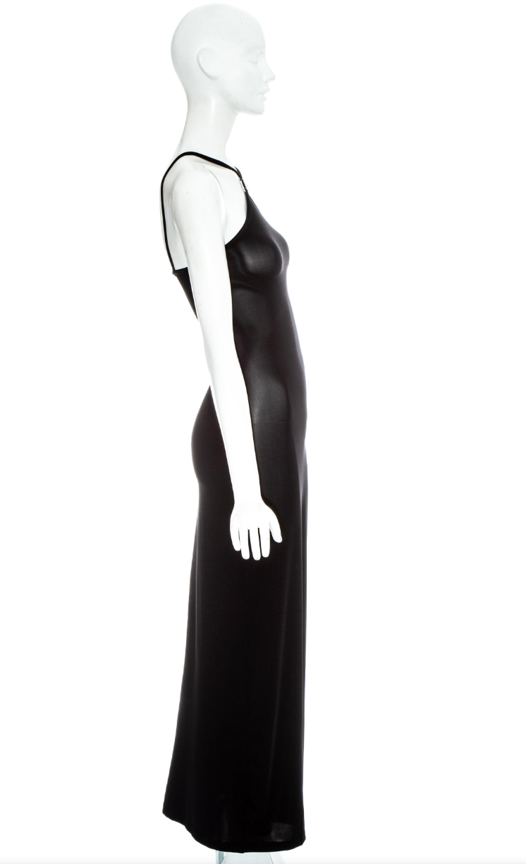 FENDI BY KARL LAGERFELD  S/S 1997 BLACK LYCRA DRESS