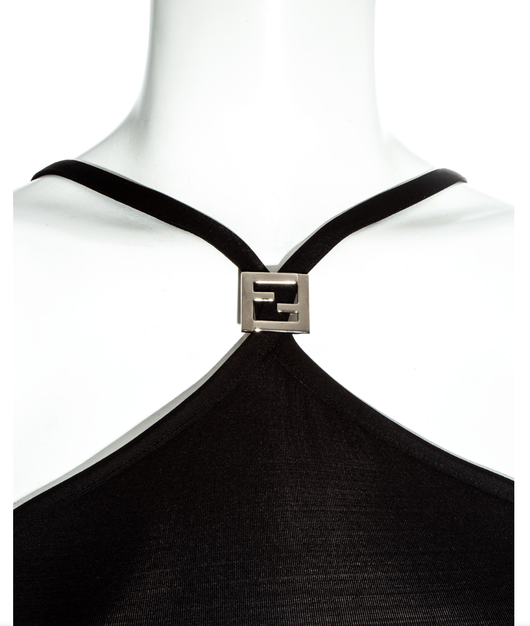 FENDI BY KARL LAGERFELD  S/S 1997 BLACK LYCRA DRESS