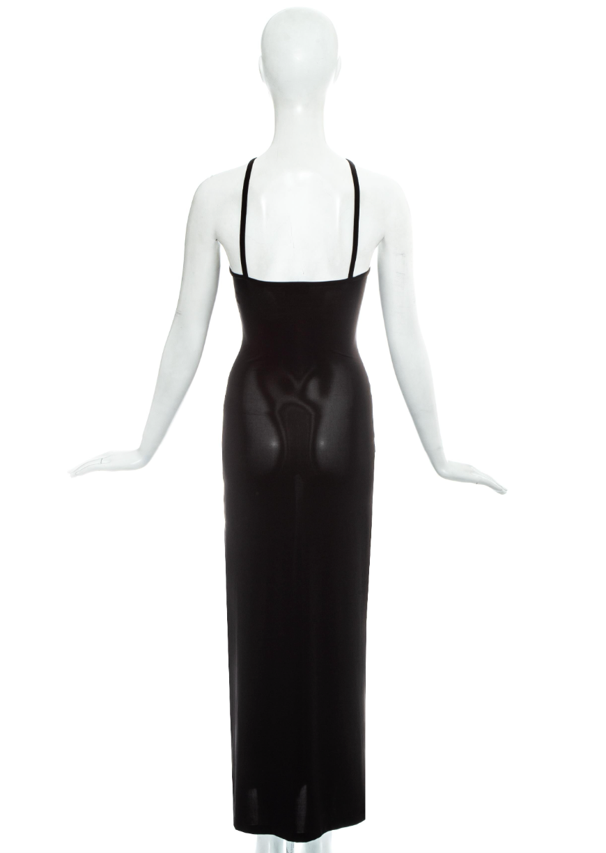 FENDI BY KARL LAGERFELD  S/S 1997 BLACK LYCRA DRESS